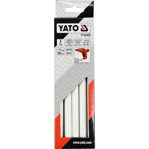 Set 5 batoane silicon YATO YT-82438, 200 x 11 mm, Alb