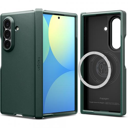 Husa MagSafe pentru Samsung Galaxy Z Fold8 Ultra F976, Spigen, Tough Armor Pro, Verde