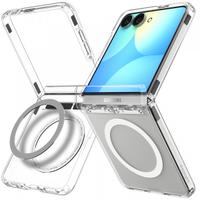 Husa MagSafe pentru Samsung Galaxy Z Flip8 F776, Spigen, Ultra Hybrid Pro, Transparenta Alba
