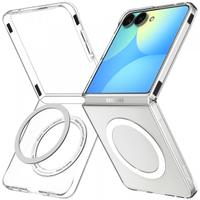 Husa MagSafe pentru Samsung Galaxy Z Flip8 F776, Spigen, Air Skin, Transparenta Alba