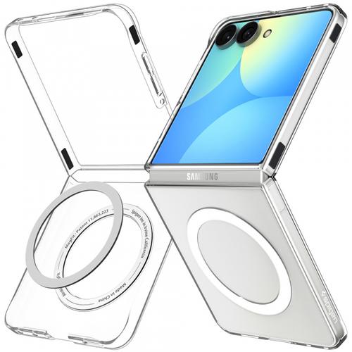 Husa MagSafe pentru Samsung Galaxy Z Flip8 F776, Spigen, Air Skin, Transparenta Alba