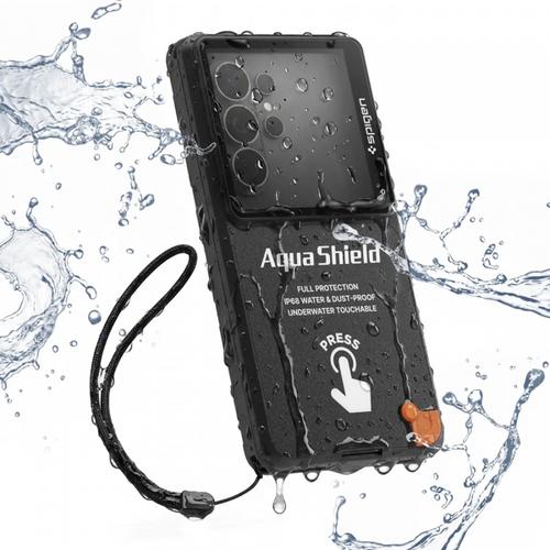 Husa Universala Waterproof Spigen pentru Telefon max. 6.9inch, Aqua Shield A604, Neagra