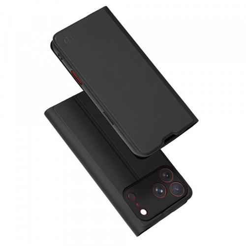 Husa pentru Apple iPhone 18 Pro Max / 17 Pro Max, Techsuit, Magskin Book, Neagra