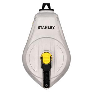 Sfoara de trasare cu creta STANLEY STHT47110-0, lungime fir 30 m, raport recuperare 1:1, carcasa din aluminiu rezistenta, fir pentru marcare precisa, rebobinare manuala, utilizare practica pe santier, ideala pentru constructii si amenajari