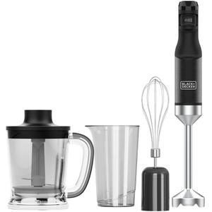 Blender de mana Black+Decker BXHBA1501E, 1500W, 700 ml (Negru)