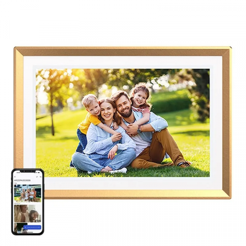 Rama Foto Digitala Arzopa D10, Ecran LCD 10.1inch, 32GB Flash, Slot TF, Wi-Fi, USB-C, Difuzoare (Auriu)
