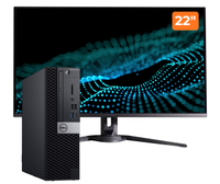 Pachet Calculator refurbished DELL OptiPlex 5070 SFF, Intel Core i7-9700 3.00-4.70GHz, 8GB DDR4, 256GB SSD + Monitor 22"