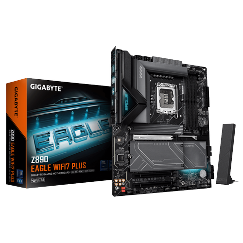 Placa de baza GIGABYTE Z890 EAGLE WIFI7 PLUS, DDR5, ATX, LGA 1851, Intel Z890