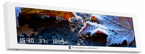 Monitor LCD OptimX Trofeo Vision, 9.16 inch, IPS,1920x480, Panou magnetic, Mod de tema personalizabila, Monitorizare parametri PC, Monitorizare Performante, Temperaturi, Procese pentru placa video, hard, panou de temperatura (Alb)