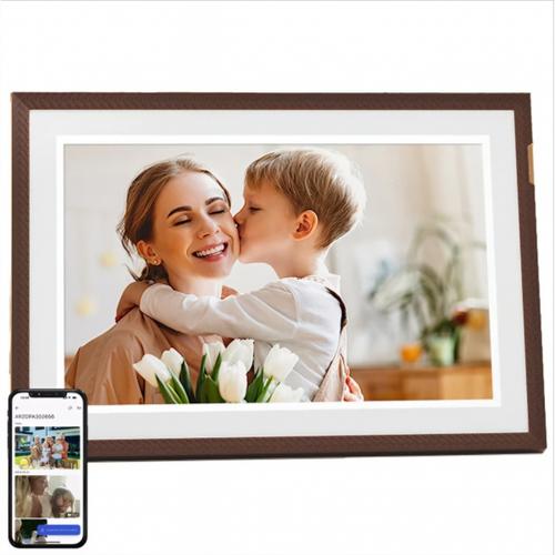 Rama Foto Digitala Arzopa D10, Ecran LCD 10.1inch, 32GB Flash, Slot TF, Wi-Fi, USB-C, Difuzoare (Maro)