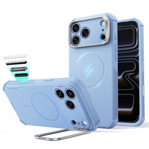 Husa MagSafe pentru Apple iPhone 18 Pro Max / 17 Pro Max, ESR, Cyber Armor Kickstand, Albastru