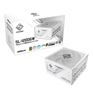 Sursa ASRock Steel Legend SL-1200G, 1200W, 80 PLUS Gold / Cybenetics Platinum, Full Modulara, 13.5cm, ATX 3.1 (Alb)