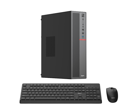 Calculator OptimX T5 SFF, Intel Pentium Gold G4560, 8GB DDR4, 256GB SSD, Win10 Pro + kit tastatura si mouse fara fir