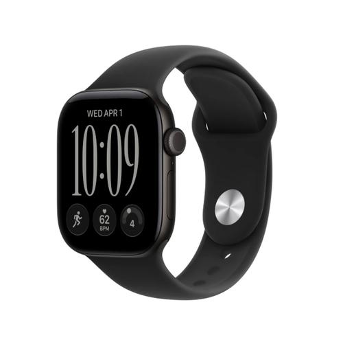 Smartwatch Apple Watch 12, GPS + Cellular, 42mm, Ecran Retina LTPO OLED, Chip S11 cu Procesor Dual-Core, 64GB Flash, Wi-Fi, Bluetooth, Carcasa Aluminiu, Curea Sport Band S/M (Negru)