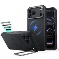 Husa MagSafe pentru Apple iPhone 18 Pro Max / 17 Pro Max, ESR, Cyber Armor Kickstand, Neagra