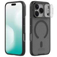Husa MagSafe pentru Apple iPhone 18 Pro Max / 17 Pro Max, Nillkin, CamShield Pro, Neagra/Transparenta