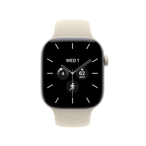 Smartwatch Apple Watch 12, GPS + Cellular, 42mm, Ecran Retina LTPO OLED, Chip S11 cu Procesor Dual-Core, 64GB Flash, Wi-Fi, Bluetooth, Carcasa Ceramica, Curea Sport Band M/L (Alb)