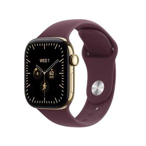 Smartwatch Apple Watch 12, GPS + Cellular, 42mm, Ecran Retina LTPO OLED, Chip S11 cu Procesor Dual-Core, 64GB Flash, Wi-Fi, Bluetooth, Carcasa Titanium, Curea Sport Band M/L (Auriu)