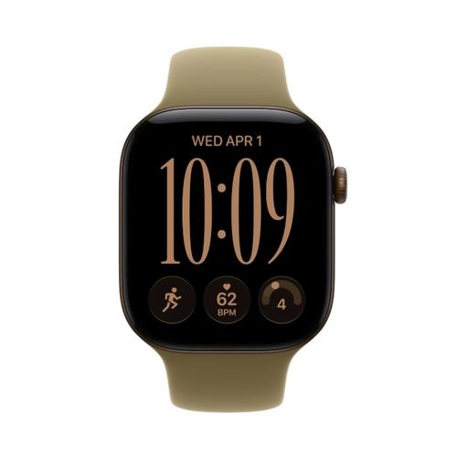 Smartwatch Apple Watch 12, GPS + Cellular, 46mm, Ecran Retina LTPO OLED, Chip S11 cu Procesor Dual-Core, 64GB Flash, Wi-Fi, Bluetooth, Carcasa Aluminiu, Curea Sport Band S/M (Maro)