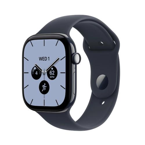 Smartwatch Apple Watch 12, GPS + Cellular, 46mm, Ecran Retina LTPO OLED, Chip S11 cu Procesor Dual-Core, 64GB Flash, Wi-Fi, Bluetooth, Carcasa Ceramica, Curea Sport Band S/M (Albastru)