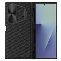 Husa MagSafe pentru Samsung Galaxy Z Fold7 F966, Nillkin, CamShield Prop with Metal Lens Cover and S-Pen Holder, Neagra