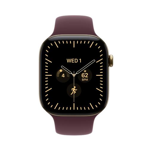 Smartwatch Apple Watch 12, GPS + Cellular, 46mm, Ecran Retina LTPO OLED, Chip S11 cu Procesor Dual-Core, 64GB Flash, Wi-Fi, Bluetooth, Carcasa Titanium, Curea Sport Band M/L (Auriu)