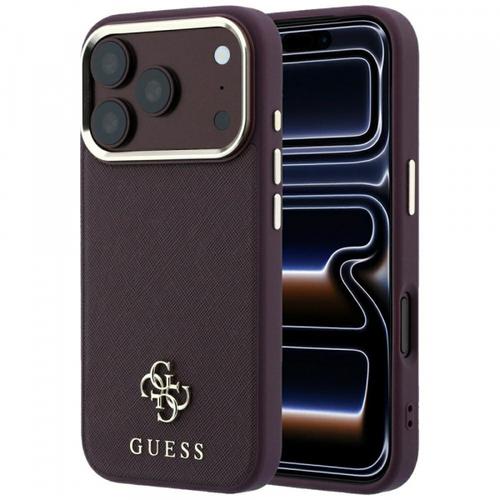 Husa MagSafe pentru Apple iPhone 18 Pro / 17 Pro, Guess, Saffiano Small 4G Classic, Visinie