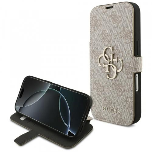 Husa pentru Apple iPhone 18 Pro Max / 17 Pro Max, Guess, 4G Metal Logo, Roz
