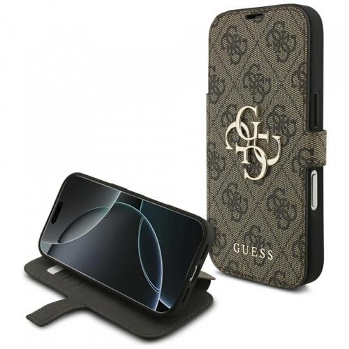 Husa pentru Apple iPhone 18 Pro Max / 17 Pro Max, Guess, 4G Metal Logo, Maro