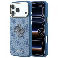 Husa pentru Apple iPhone 18 Pro / 17 Pro, Guess, 4G Big Resin Logo, Albastra