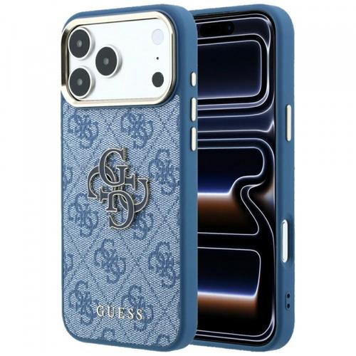 Husa pentru Apple iPhone 18 Pro Max / 17 Pro Max, Guess, 4G Big Resin Logo, Albastra