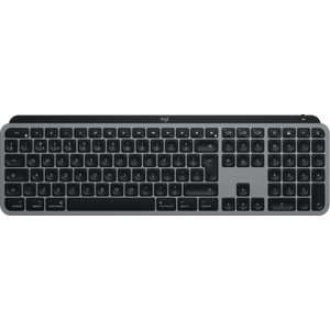Tastatura Logitech MX Keys S pentru Mac, Bluetooth, Layout UK, Iluminare LED Alb (Gri/Negru)