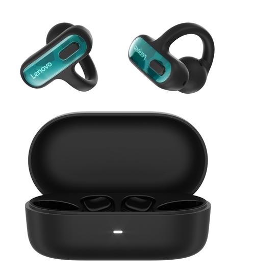 Casti True Wireless Open-Ear Lenovo Clip-on Earbuds X500, Bluetooth, Microfon (Negru)