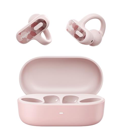 Casti True Wireless Open-Ear Lenovo Clip-on Earbuds X500, Bluetooth, Microfon (Roz)