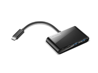 Hub USB Lenovo Select 4-Port, 2x USB-A, 2x USB Type-C (Negru)