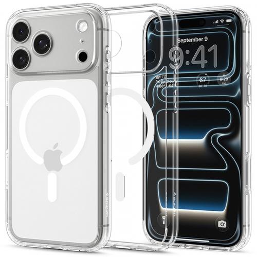 Husa MagSafe pentru Apple iPhone 18 Pro Max / 17 Pro Max, Spigen, Ultra Hybrid, Transparenta Alba