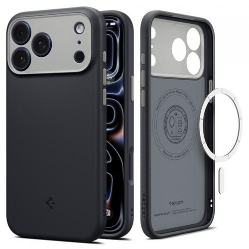 Husa MagSafe pentru Apple iPhone 18 Pro / 17 Pro, Spigen, Caseology Nano Pop, Neagra