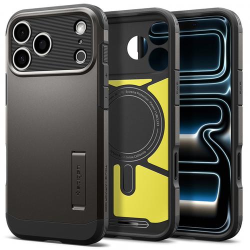 Husa MagSafe pentru Apple iPhone 18 Pro Max / 17 Pro Max, Spigen, Tough Armor T, Gri
