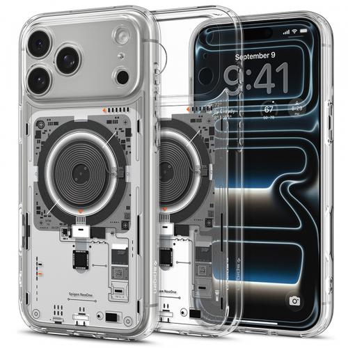 Husa MagSafe pentru Apple iPhone 18 Pro / 17 Pro, Spigen, Ultra Hybrid Neo One, Transparenta