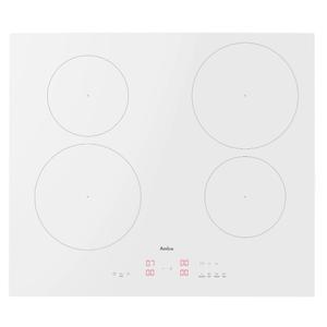 Plita incorporabila Amica PIDH6140PHTUN 3.0, Inductie, 4 zone de gatire, 7.35 kW, ChildLock, 14 trepte putere, SlimHob PRO, 59 cm (Alb)