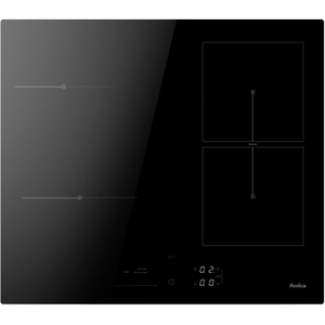 Plita incorporabila Amica PIH6541PHTSUNA, Inductie, 7.35 kW, 9 trepte putere, Hob&Go, ChildLock, Timer, 59.2 cm (Negru)