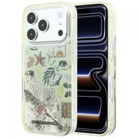 Husa pentru Apple iPhone 18 Pro Max / 17 Pro Max, Karl Lagerfeld, Liquid Glitter Beach and Sand, Bej