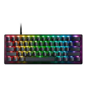 Tastatura Gaming Mecanica Razer Huntsman V3 HE 8KHz Mini 65%, USB, Switch-uri Magnetice Hall Effect, Chroma RGB, Rapid Trigger Mode, Razer Synapse, Snap Flex, Snap Tap (Negru)