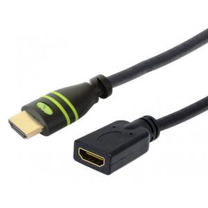 Cablu HDMI tata - HDMI mama, High Speed, 0.2M, 4K @ 60Hz, Techly ICOC HDMI2-4-EXT002, Negru