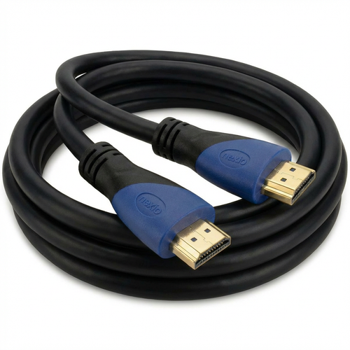 Cablu HDMI Nexio NX-VN-HD04-2M, V1.4, tata-tata, 4K@30hz, 1080P, High Speed Ethernet, contacte aurite, 2m, Negru