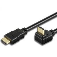 Cablu HDMI tata - HDMI tata, înclinat, High Speed, 5M, Ultra HD 4K, Techly ICOC HDMI-LE-050, Negru