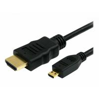 Cablu HDMI tata - Micro HDMI tata, High Speed, 2M, 4K, Techly ICOC HDMI-4-AD2, Negru
