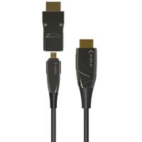 Cablu fibra optica Micro HDMI tata - HDMI tata, conector detasabil HDMI, 10M, 4K, Techly ICOC HDMI-HY2D-010, Negru