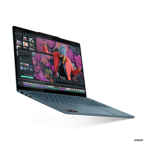 Ultrabook Lenovo Yoga Slim 7 14AKP10 (Procesor AMD Ryzen™ Al 5 330 (8M Cache, up to 4.5GHz), 14" WUXGA OLED, 16GB, 512GB SSD, AMD Radeon 820M, Win 11 Home, Albastru)