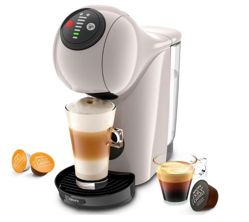 Espressor KRUPS cu capsule NESCAFE® Dolce Gusto® Genio S KP243AF0, 1500 W, 15 bari presiune, peste 30 de retete calde & reci, capacitate rezervor 0.8 L, functie XL, mod Eco (Crem)